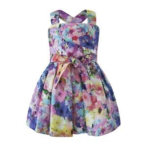 Helena & Harry IV Co Bright Floral Linen Dress 6X